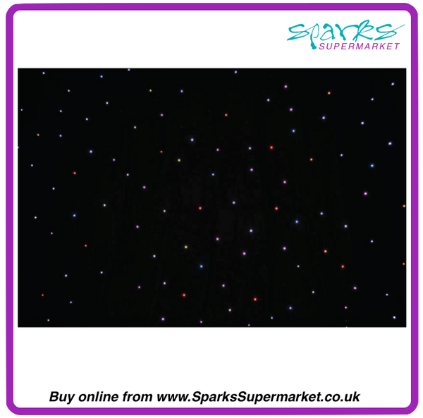PRO 8 x 4m Tri LED Black Starcloth System, includes controller