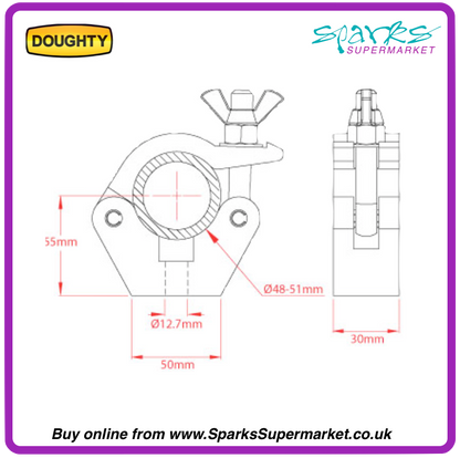 T57011: Slimline Half Coupler Black