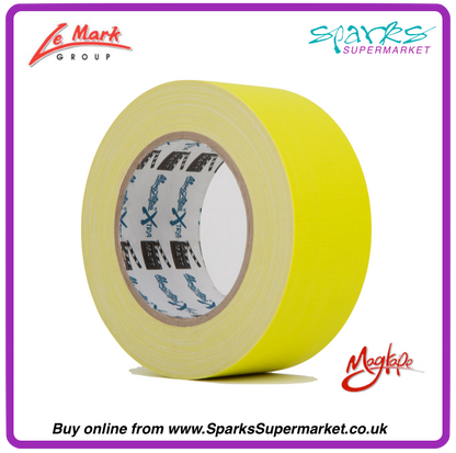 FLUORESCENT GAFFA TAPE 50M X 25M - MAGTAPE XTRA YELLOW