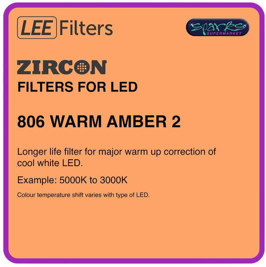 LEE ZIRCON 806 WARM AMBER 2 - L806