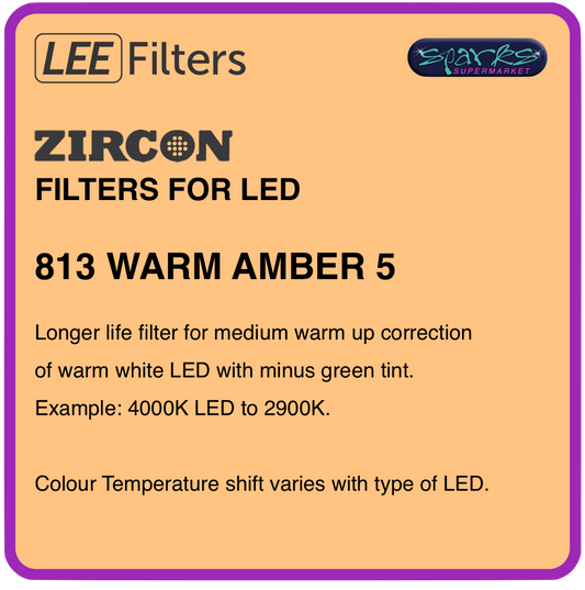 LEE ZIRCON 813 WARM AMBER 5 - L813